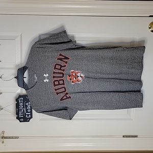 Under Armour Auburn University Short Sleeve T-Shirt Small Loose Gray
